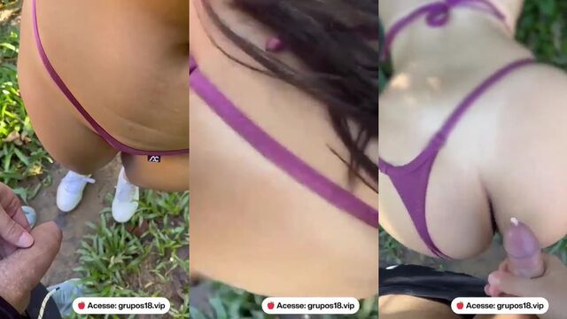 A hotwife gets fucked by her husband's friend in the woods