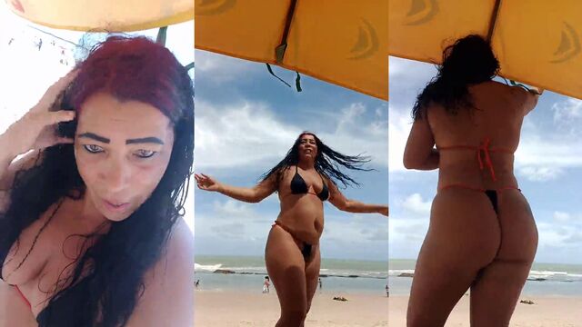 Hot MILF Dinha Maluquinha shows her big ass on YouTube