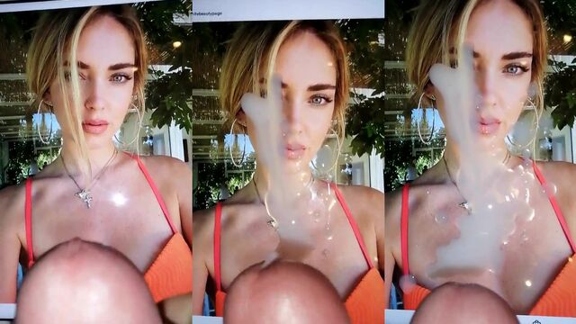 Chiara Ferragni gets her pussy filled with cum in this tribute video