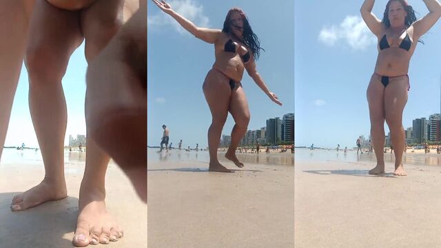 Hot mature woman Maluquinhos Dinha 3 trying on bikinis