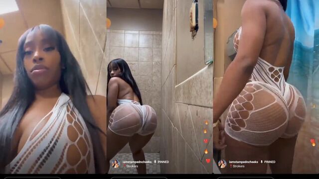 Big Latina booty swallows the biggest black cock