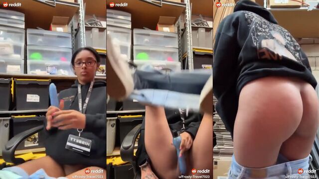 Guy masturbating at his workplace, he got caught