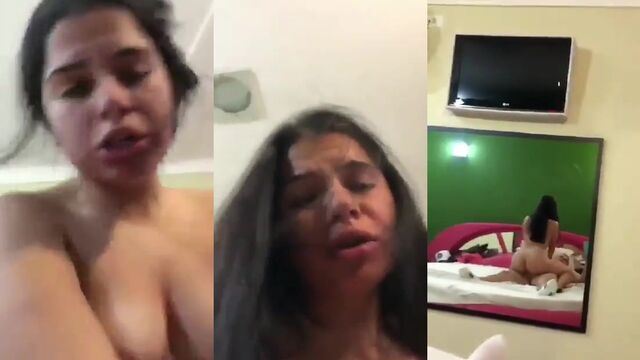 The girl is slapping for her getting caught for sex