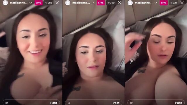 A careless girl is fucking on Instagram Live
