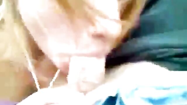 A slutty girl agreed to sex in the car for a cumshot