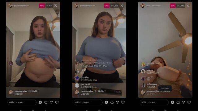 A bunch of girls are fucking on the webcam live stream