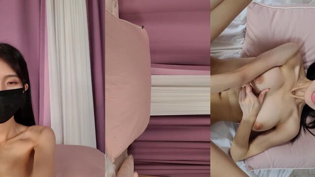 A cute girl masturbates after doing a sexy Korean dance