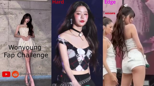 Kpop fap challenge with sexy korean girl IVE Wonyoung's ass