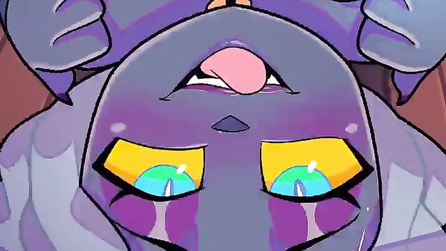 Black cat girl makes a potion to make her boobs grow in this animated video