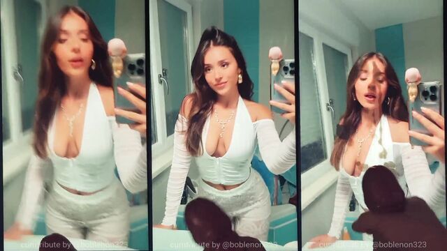 Hot French brunette Oceane gets cum tribute in her pussy