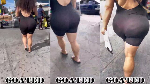 Voyeur watching fat ass on the streets in Creep Cam Pt 1