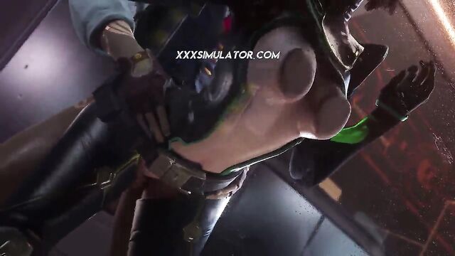 Hidden meeting between Viper and Chamber in a 3D adult game scene