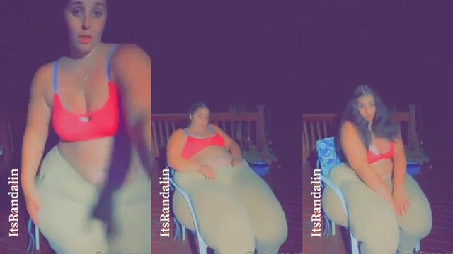 Huge ass BBW Randalin shows off her fat and sexy thighs