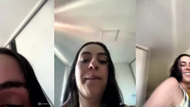 A cute young woman showing her pussy on live streaming