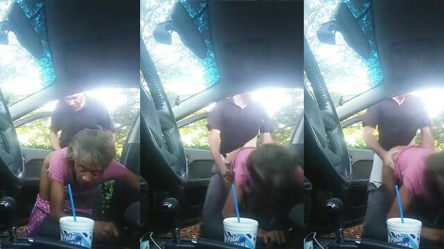 Old lady Dona Anisia got fucked in a car by Nilson