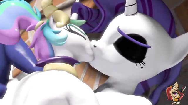 A cutie girl fucks with a futa in the ass using a toy