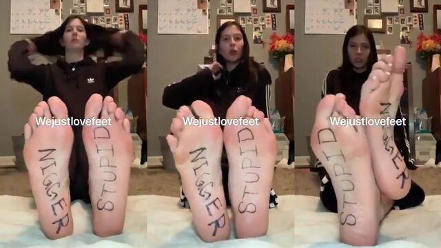 Raceplay and feet fetish with BBC action and worship