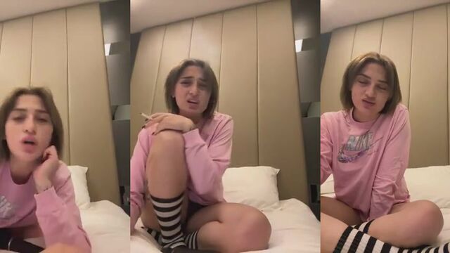 Young and beautiful Turkish babe masturbating with a dildo on cam