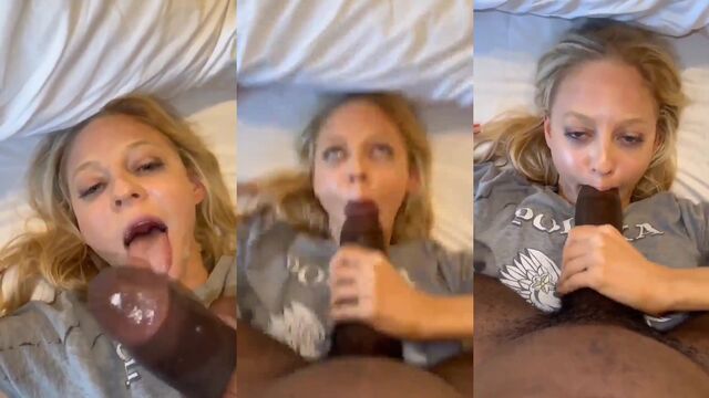 Training with a big black cock for a snowbunny who loves BBC