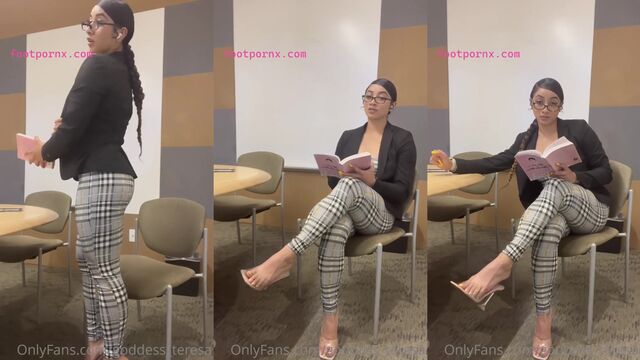 Foot worship with the goddess and her radiant soles