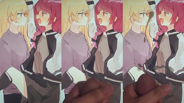 Seika and Kikuri from Bocchi the Rock! get their pussy filled with cum
