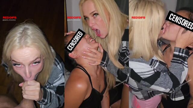 A girl who loves to walk around with cum on her face