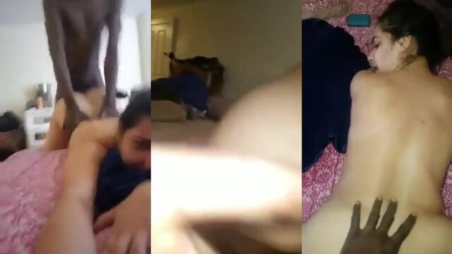 A hot Latina and Mexican wife gets her pussy railed by BBC in part 1