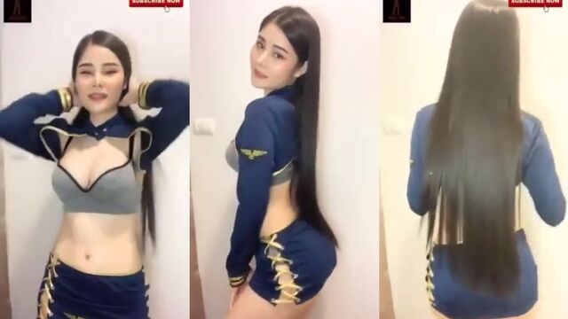 A little girl is dancing on the camera and showing her ass