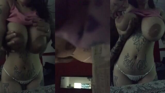 Tattooed girl with big tits Candela gets fucked hard