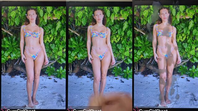 Millie Bobby Brown gets her cum tribute after jerking off