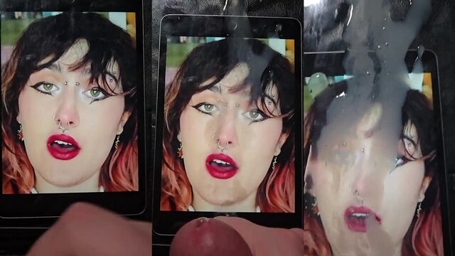 Izzzyzzz delivers a juicy cum tribute in this hot scene