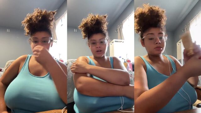 Hot young teen with cute face and perky tits