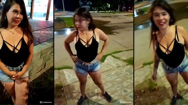 The girl is not embarrassed to fuck in front of everyone