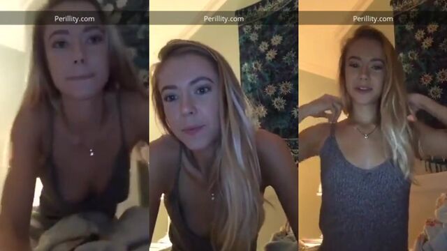 A blonde woman has sex with a guy and sucks his dick