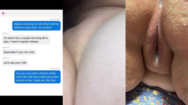 A fat cheating wife takes her first BBC in this video