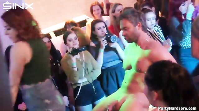 Girls behaving badly at a wild party, getting crazy and stuff