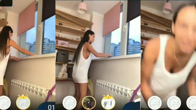 Russian beauty has a small white secret that she likes to keep