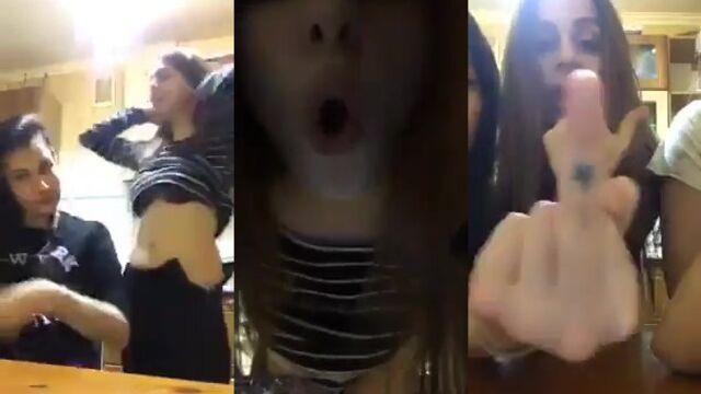 A group of girls are bored and playing on Periscope