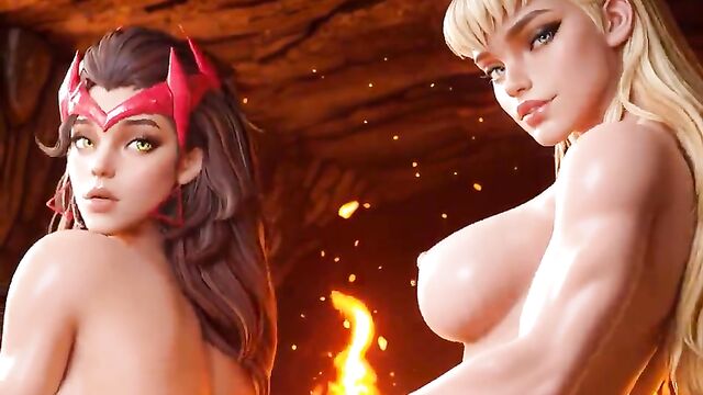 Futa Scarlet Witch gets wildly tapped by Magik in a thrilling scene