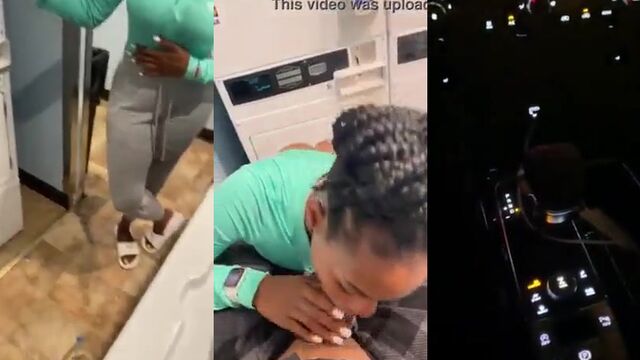 Morena woman performs a blowjob with her big ass in the air