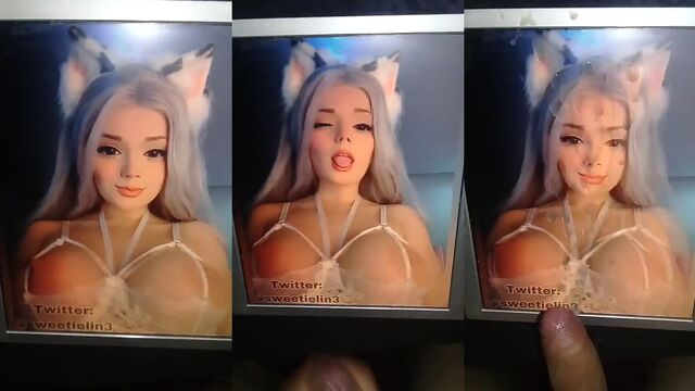 Sweetieline's pussy gets filled with sticky sperm in a cum tribute scene