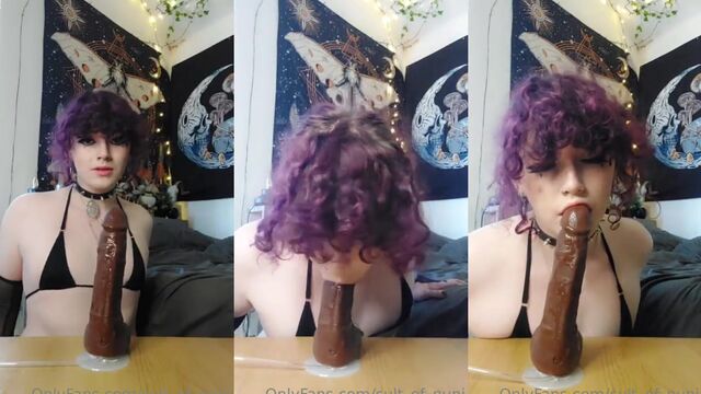 Goth femboy compilation - Best of NuniCult 2023, featuring cute emo tgirl