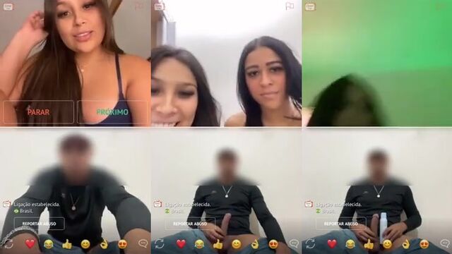 Big dick reaction to OmeTV girls who love to fuck