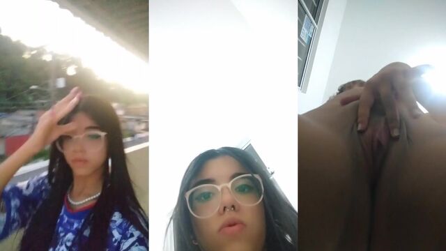 Hot moreninha enjoying herself with a vibrator
