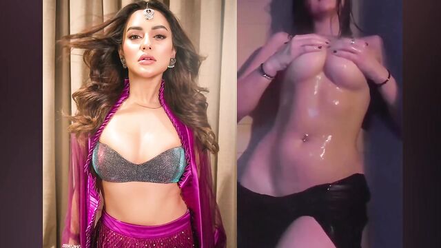 Hot Bangladeshi actress Nusraat Faria takes off her clothes on the roof