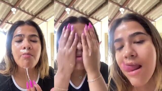 Compilation with the hot Stéfanny Ribeiro and her long tongue