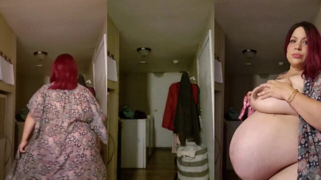 Busty BBW Valerie Malloy shows off her PAWG booty in stockings