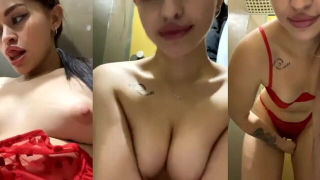Angelina Teller in shopping mall action