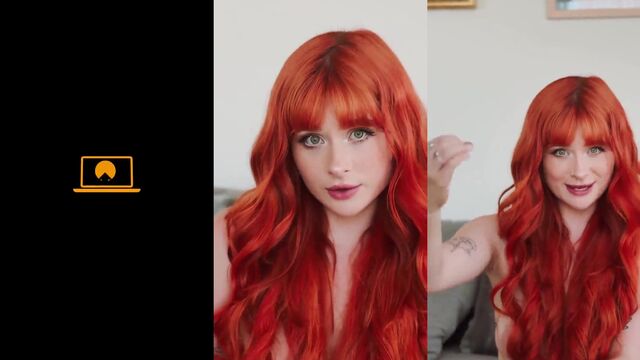 Redhead girl makes a stunning blowjob and gives you a cumshot