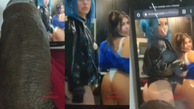Belle Kaffer and Ingrid Ohara team up for a hot cumtribute scene